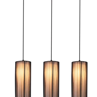 Závěsné osvětlení nad jídelní stůl KIOTO - 3xE27, 40W, černé