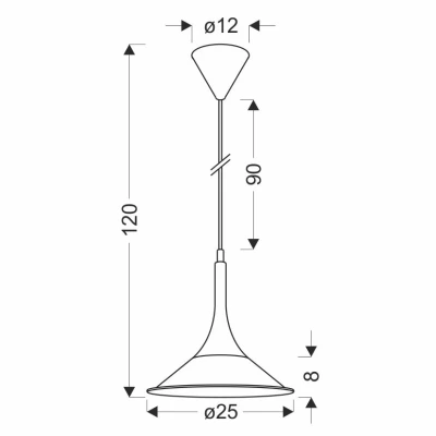 Závěsné industriální osvětlení KIRUNA S - 1xE27, 40W, 25cm, kulaté, černé
