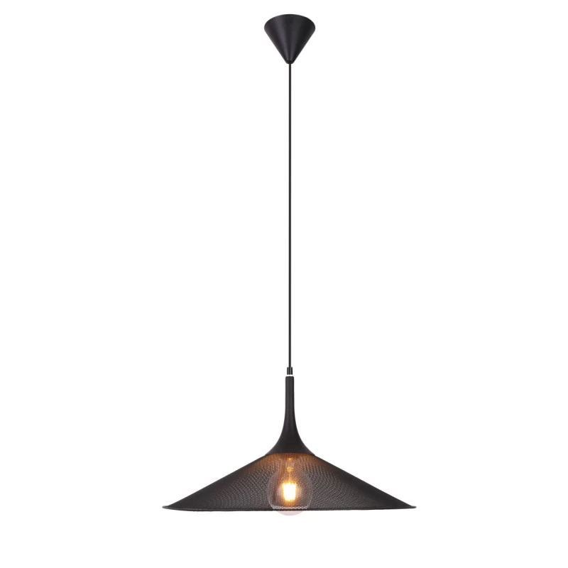 Závěsné industriální osvětlení KIRUNA L - 1xE27, 40W, 50cm, kulaté, černé