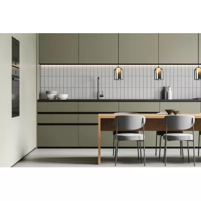 Moderní závěsné svítidlo KLEA - 1xG9, 15W, černé / kouřové sklo