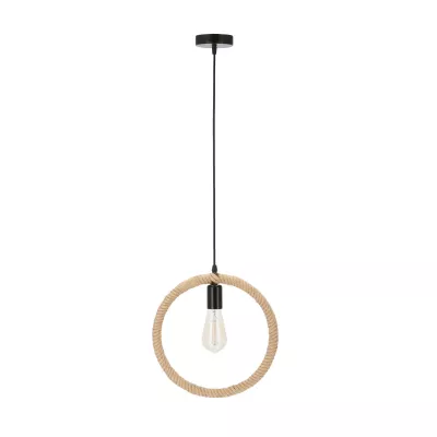 Závěsné osvětlení KOLO - 1xE27, 40W, černé / béžové