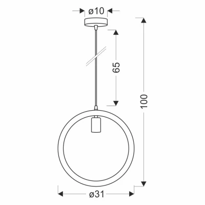 Závěsné osvětlení KOLO - 1xE27, 40W, černé / béžové