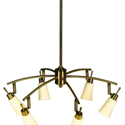 Závěsné bodové osvětlení KROTON - 6xG9, 40W, patina / krémové