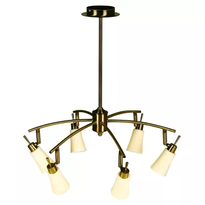 Závěsné bodové osvětlení KROTON - 6xG9, 40W, patina / krémové