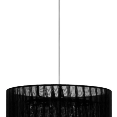 Moderní závěsný lustr LEDA - 1xE27, 60W, černý / čirý