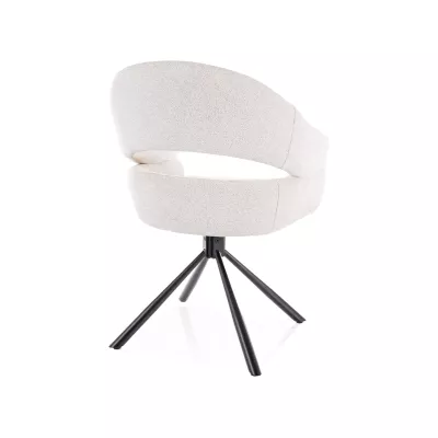 Otočná jídelní židle ALITA - béžová / černá