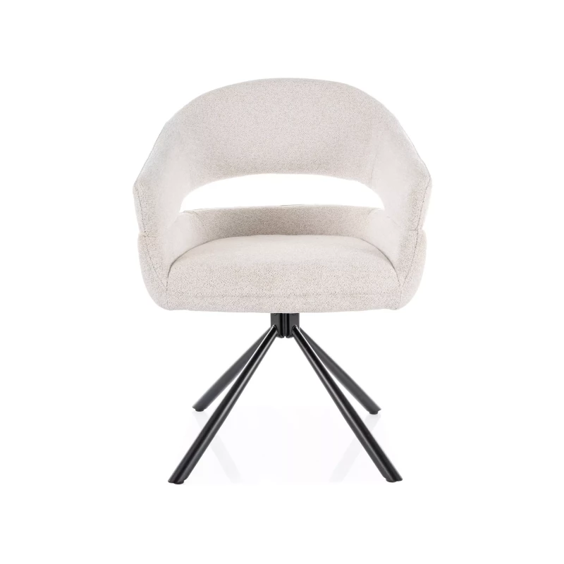 Otočná jídelní židle ALITA - béžová / černá