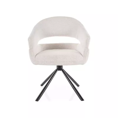 Otočná jídelní židle ALITA - béžová / černá