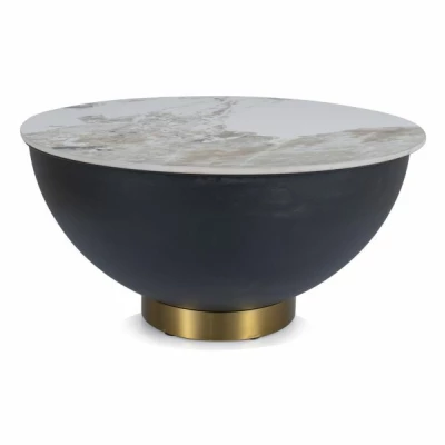 Designový konferenční stolek AKSIL - bílý / černý