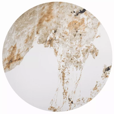 Malý designový konferenční stolek AKSIL - bílý / černý