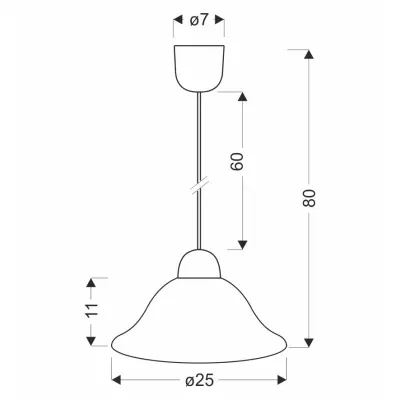 Závěsné moderní osvětlení LENIS - 1xE27, 60W, bílé