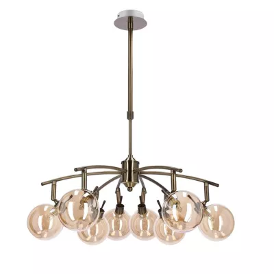 Závěsné bodové svítidlo LENTINI - 8xG9, 40W, patina / jantarové