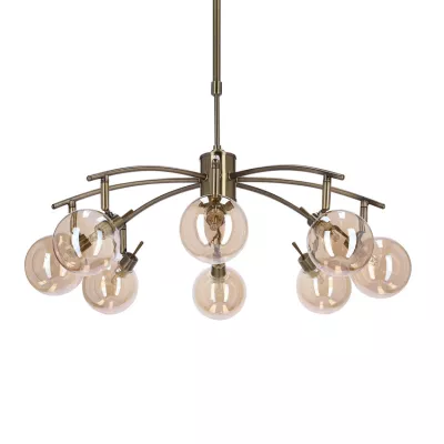 Závěsné bodové svítidlo LENTINI - 8xG9, 40W, patina / jantarové