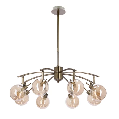 Závěsné bodové svítidlo LENTINI - 8xG9, 40W, patina / jantarové