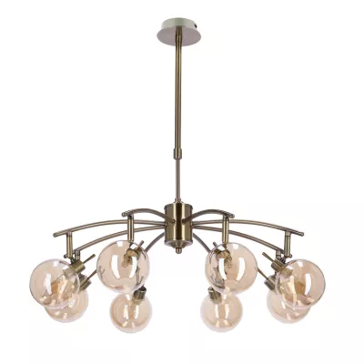 Závěsné bodové svítidlo LENTINI - 8xG9, 40W, patina / jantarové