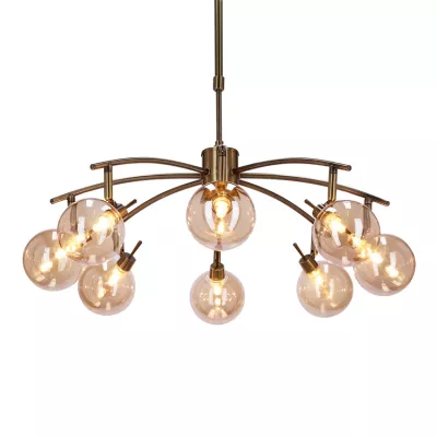 Závěsné bodové svítidlo LENTINI - 8xG9, 40W, patina / jantarové