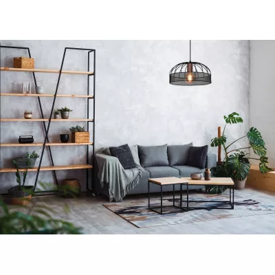 Loftové závěsné světlo LEVI - 1xE27, 40W, černé