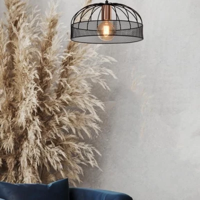 Loftové závěsné světlo LEVI - 1xE27, 40W, černé