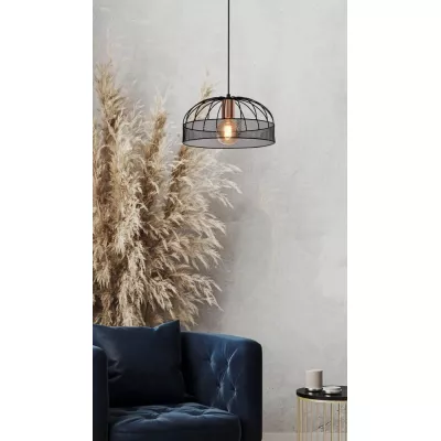 Loftové závěsné světlo LEVI - 1xE27, 40W, černé