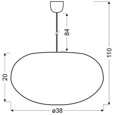 Závěsné osvětlení LIVIO - 1xE27, 60W, krémové
