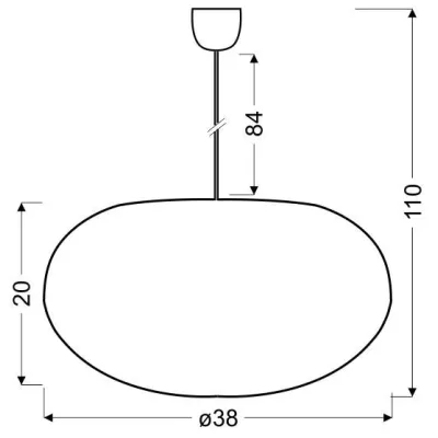 Závěsné osvětlení LIVIO - 1xE27, 60W, krémové