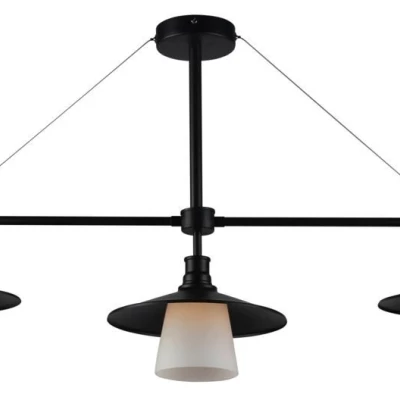 Závěsné loftové osvětlení nad jídelní stůl LOFT - 3xE27, 60W, černé