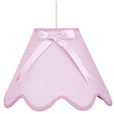 Dětské závěsné osvětlení LOLA - 1xE27, 60W, bílé / růžové