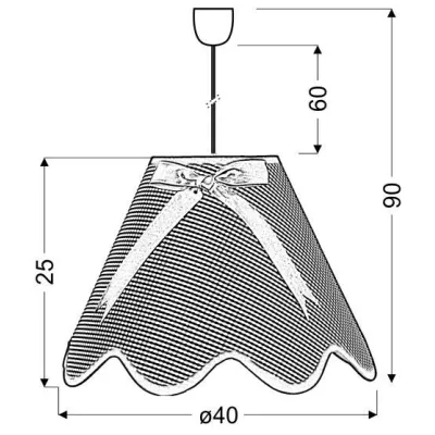 Dětské závěsné osvětlení LOLA - 1xE27, 60W, bílé / žluté
