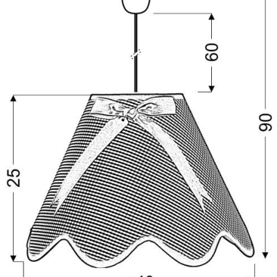 Dětské závěsné osvětlení LOLA - 1xE27, 60W, bílé / zelené