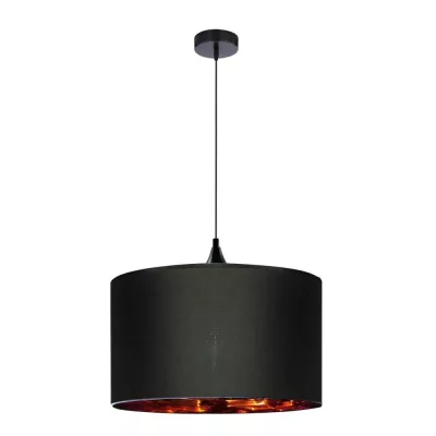 Závěsné moderní osvětlení LONG - 1xE27, 60W, černé / měděné