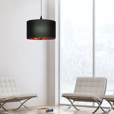 Závěsné moderní osvětlení LONG - 1xE27, 60W, černé / měděné