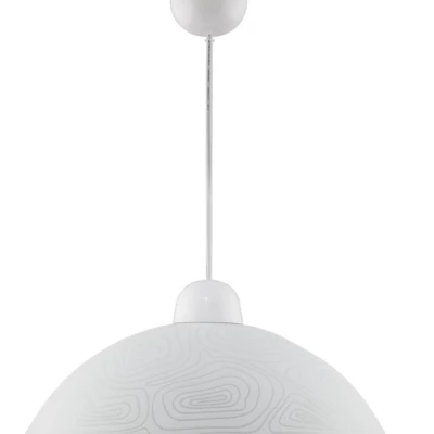 Moderní závěsný lustr na lanku LUKRECJA - 1xE27, 60W, bílý