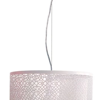 Závěsný moderní lustr na lanku MADRAS - 3xE14, 40W, bílý