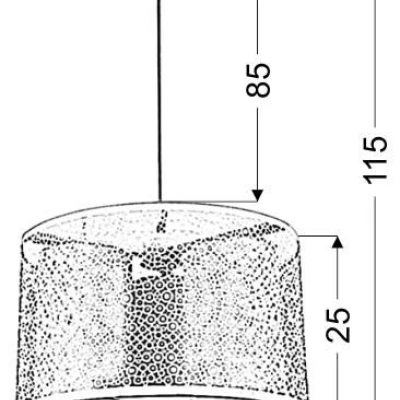 Závěsný moderní lustr na lanku MADRAS - 3xE14, 40W, bílý