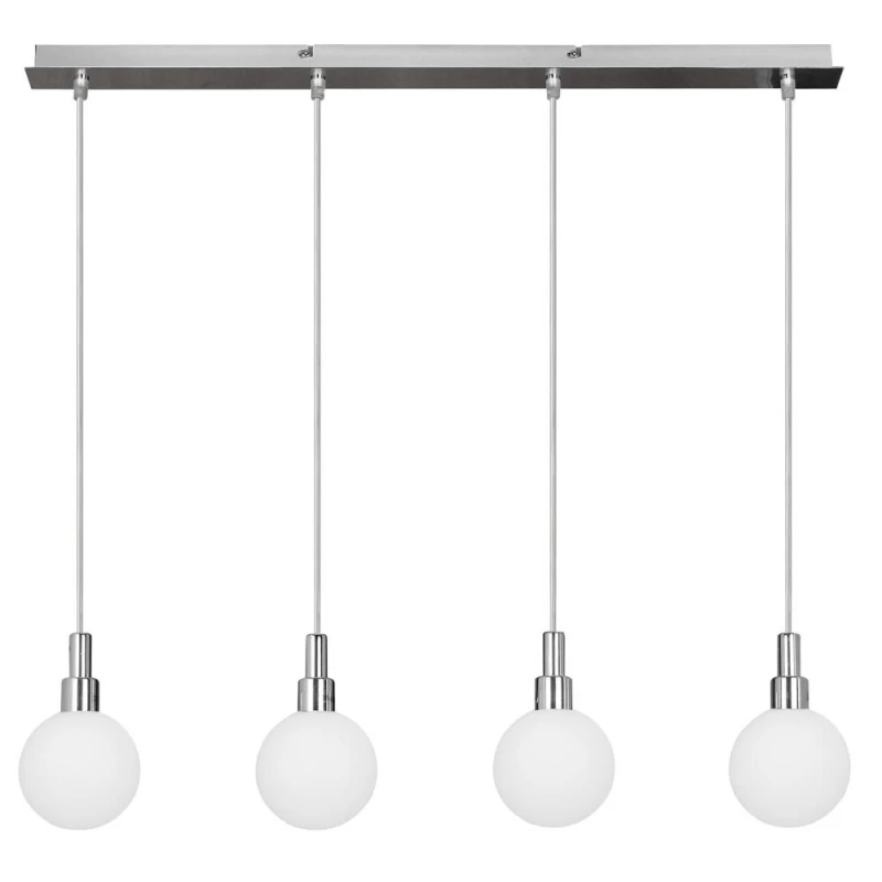 Závěsné světlo nad jídelní stůl MALDUS - 4xG9, 40W, chromované / bílé