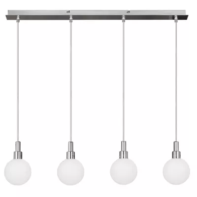 Závěsné světlo nad jídelní stůl MALDUS - 4xG9, 40W, chromované / bílé