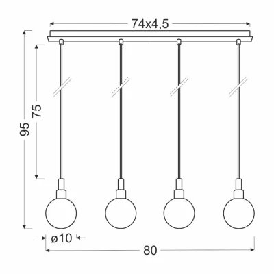 Závěsné světlo nad jídelní stůl MALDUS - 4xG9, 40W, chromované / bílé