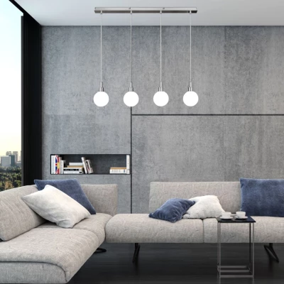 Závěsné světlo nad jídelní stůl MALDUS - 4xG9, 40W, chromované / bílé