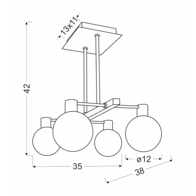 Závěsné osvětlení nad jídelní stůl MALDUS - 4xG9, 40W, chromované / bílé