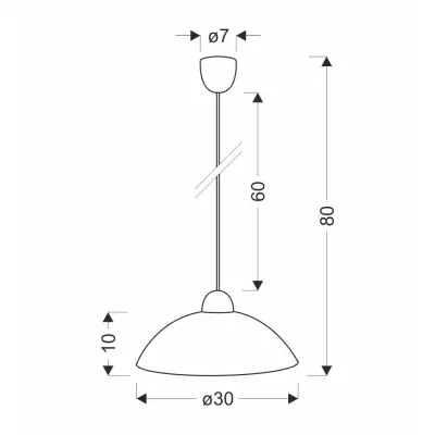 Závěsné kulaté osvětlení MANGANO - 1xE27, 60W, 30cm, bílé