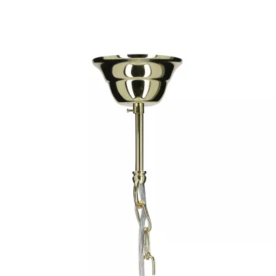 Závěsný pětiramenný  lustr na řetězu MARIA TERESA - 5xE14, 40W, zlatý