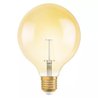 LED filamentová vintage žárovka - E27, G125, 2,5W, 2400K (teplá bílá)