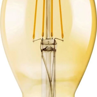 Filamentová LED vintage žárovka - E27, P40, 5W, 2500K (teplá bílá)