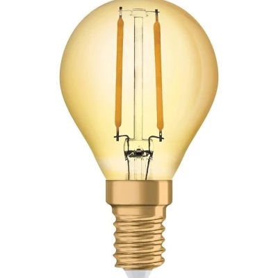 Retro LED filamentová žárovka - E14, P45, 2,5W, 2400K (teplá bílá)