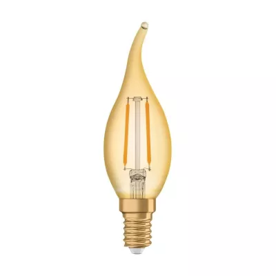 Retro LED filamentová žárovka - E14, svíčka, 1,5W, 2400K (teplá bílá)