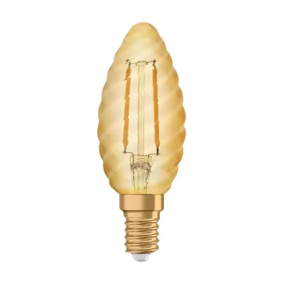 Vintage LED filamentová žárovka - E14, svíčka, 1,5W, 2400K (teplá bílá)