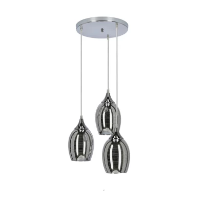 Závěsné moderní osvětlení MARINA - 3xE27, 60W, chromované