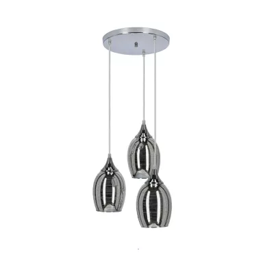 Závěsné moderní osvětlení MARINA - 3xE27, 60W, chromované