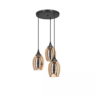 Závěsné moderní osvětlení MARINA - 3xE27, 60W, měděné