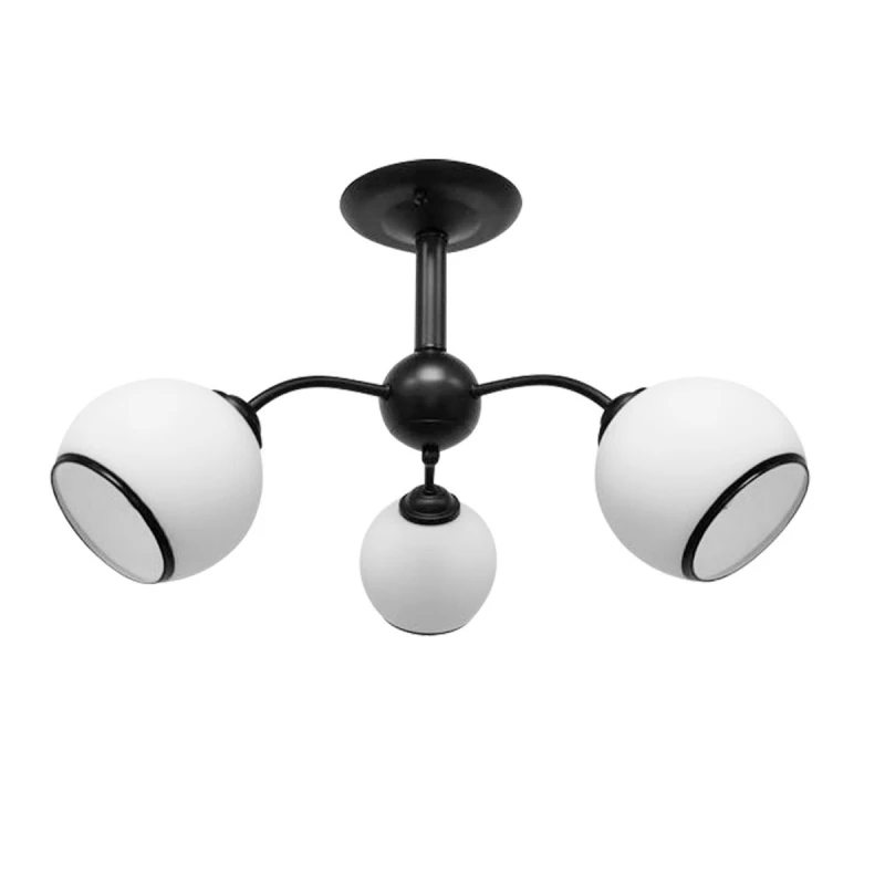 Moderní závěsné tříramenné svítidlo MARINEN - 3xE27, 40W, černé / bílé